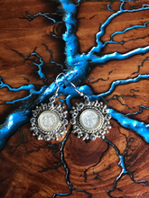 Load image into Gallery viewer, Artisan Jewelry Ala Blanca St. Benedict Earrings German Silver Swarovski Crystal