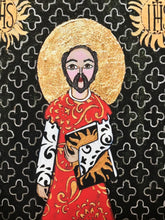 Load image into Gallery viewer, Folk Art Catholic Art Giclee Saint Ignatius Loyola Spiritual Warrior Erin Leeper
