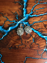 Load image into Gallery viewer, Artisan Jewelry Ala Blanca Our Lady of Guadalupe Earrings German Silver Swarovski Crystal