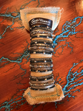 Load image into Gallery viewer, Good Works Bracelet Divine Inspiration Scripture Bible Verse Leather Six Strand Swarovski Crystal Magnetic