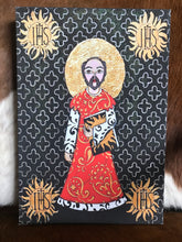Load image into Gallery viewer, Folk Art Catholic Art Giclee Saint Ignatius Loyola Spiritual Warrior Erin Leeper