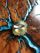 Load image into Gallery viewer, Artisan Jewelry Ala Blanca Our Lady of Guadalupe Medal Large Ring German Silver Tombaga Swarovski Crystal