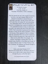 Load image into Gallery viewer, Folk Art Retablo Saint Paul Apostle Missionaries Evangelists Writers Journalists Authors Public Workers Rope Makers Saddle Makers Tent Makers Garlick