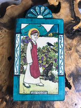 Load image into Gallery viewer, Folk Art Retablo Saint Vincent San Vicente Wine Vinters Sailors Garlick