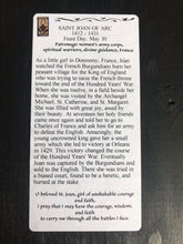 Load image into Gallery viewer, Folk Art Retablo Saint Joan of Arc Women's Army Corps Spiritual Warriors Divine Guidance France Garlick