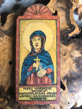Load image into Gallery viewer, Folk Art Retablo Saint Mary Magdalene Contemplatives Fallen Women Hairdressers Perfumers Garlick