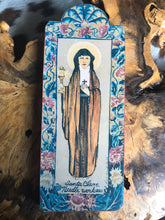 Load image into Gallery viewer, Folk Art Retablo Saint Clare of Assisi Santa Clare of Assisi Eye Disorders Needle Workers Television
