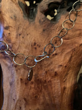 Load image into Gallery viewer, Artisan Jewelry Barbosa Relicario Reliquary Locket Pendant Sacred Heart Cross Crown German Silver Pearl Swarovski Crystal Circle Chain Link Necklace Swarovski Crystal Amber