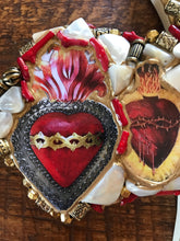 Load image into Gallery viewer, Catholic Mosaic Art Cross Sacred Heart