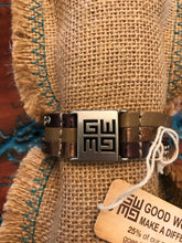 Load image into Gallery viewer, Good Works Bracelet Divine Inspiration Scripture Bible Verse Leather Three Strand Swarovski Crystal Magnetic