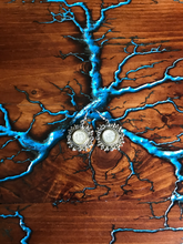 Load image into Gallery viewer, Artisan Jewelry Ala Blanca St. Benedict Earrings German Silver Swarovski Crystal