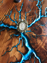 Load image into Gallery viewer, Artisan Jewelry Ala Blanca Our Lady of Guadalupe Medal Large Ring German Silver Tombaga Swarovski Crystal