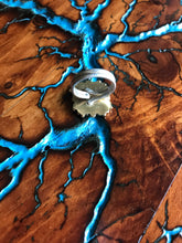 Load image into Gallery viewer, Artisan Jewelry Ala Blanca Our Lady of Guadalupe Medal Small Ring German Silver Tombaga Swarovski Crystal