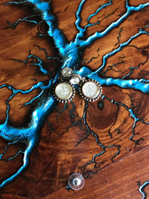 Load image into Gallery viewer, Artisan Jewelry Ala Blanca St. Benedict Cross Medal Earrings German Silver Tombaga Swarovski Crystal