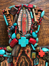 Load image into Gallery viewer, Catholic Mosaic Art Cross Our Lady of Guadalupe Large Jeweled