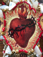 Load image into Gallery viewer, Catholic Mosaic Art Cross Sacred Heart
