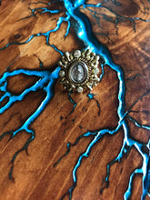 Load image into Gallery viewer, Artisan Jewelry Ala Blanca Our Lady of Guadalupe Medal Small Ring German Silver Tombaga Swarovski Crystal