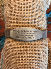 Load image into Gallery viewer, Good Works Bracelet Divine Inspiration Scripture Bible Verse Leather Single Strand Magnetic