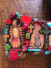 Load image into Gallery viewer, Catholic Mosaic Art Cross Our Lady of Guadalupe Large Jeweled