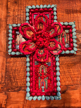 Load image into Gallery viewer, Copy of Catholic Mosaic Art Cross Our Lady of Guadalupe Rose Petals
