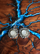 Load image into Gallery viewer, Artisan Jewelry Ala Blanca St. Benedict Earrings German Silver Swarovski Crystal
