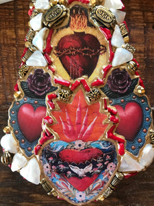 Catholic Mosaic Art Cross Sacred Heart