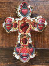 Load image into Gallery viewer, Catholic Mosaic Art Cross Sacred Heart
