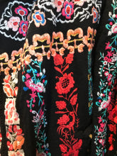 Load image into Gallery viewer, Johnny Was Seil Hooded Duster Medium Black Embroidered
