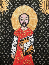 Load image into Gallery viewer, Folk Art Catholic Art Giclee Saint Ignatius Loyola Spiritual Warrior Erin Leeper
