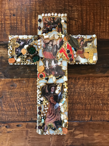 Catholic Mosaic Art Cross Archangels