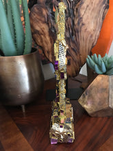 Load image into Gallery viewer, Catholic Mosaic Art Standing Cross Icons Purple Gold
