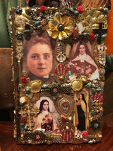 Load image into Gallery viewer, Catholic Mosaic Art Box St. Terese of Lisieux Memory Box
