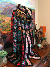 Load image into Gallery viewer, Johnny Was Seil Hooded Duster Medium Black Embroidered
