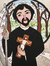 Load image into Gallery viewer, Folk Art Catholic Art Giclee Saint John Francis Regis Portrait Erin Leeper
