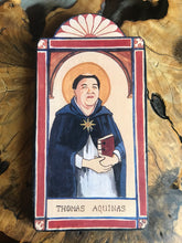 Load image into Gallery viewer, Folk Art Retablo Saint Thomas Aquinas Catholic Education Theologians Philosophers Garlick
