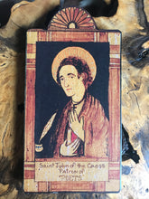 Load image into Gallery viewer, Folk Art Retablo Saint John of the Cross Poets Contemplative Mystics Carmelites Garlick

