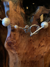Load image into Gallery viewer, Artisan Jewelry Saint Joan of Arc Charm Silver Freshwater Pearl Necklace
