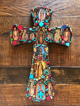 Load image into Gallery viewer, Catholic Mosaic Art Cross Our Lady of Guadalupe Large Jeweled
