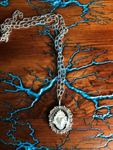 Load image into Gallery viewer, Artisan Jewelry Ala Blanca Sacred Heart Pendant Cable Chain German Silver Swarovski Crystal
