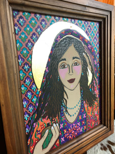 Folk Art Catholic Art Mary Magdalene Original Ethereal Icons Erin Leeper