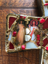 Load image into Gallery viewer, Catholic Mosaic Art Cross Divine Mercy
