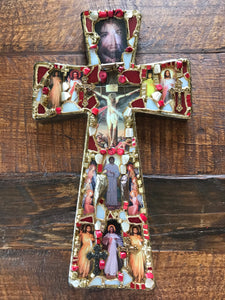 Catholic Mosaic Art Cross Divine Mercy