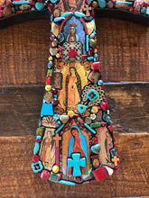 Load image into Gallery viewer, Catholic Mosaic Art Cross Our Lady of Guadalupe Large Jeweled
